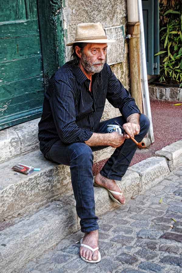 Man with pipe, St. Tropez, France