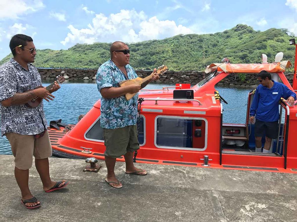 Tender boats transported us from the ship to each port for excursions and back again.