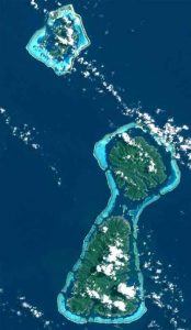 Aerial map of Bora Bora, Taha'a and Raiatea (Public Domain/Wikipedia)