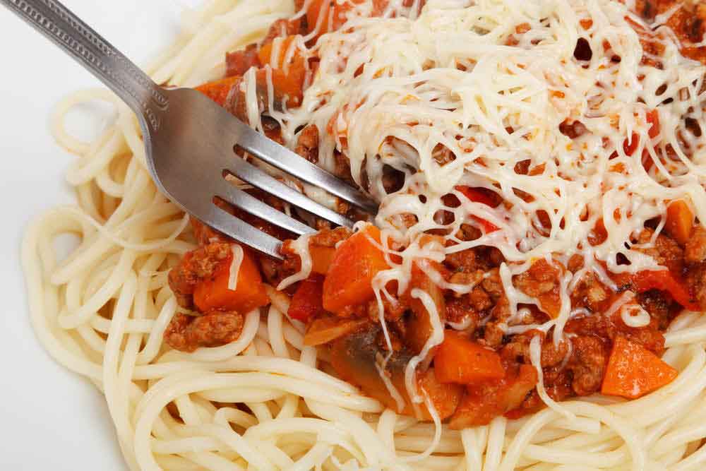 spaghetti meal
