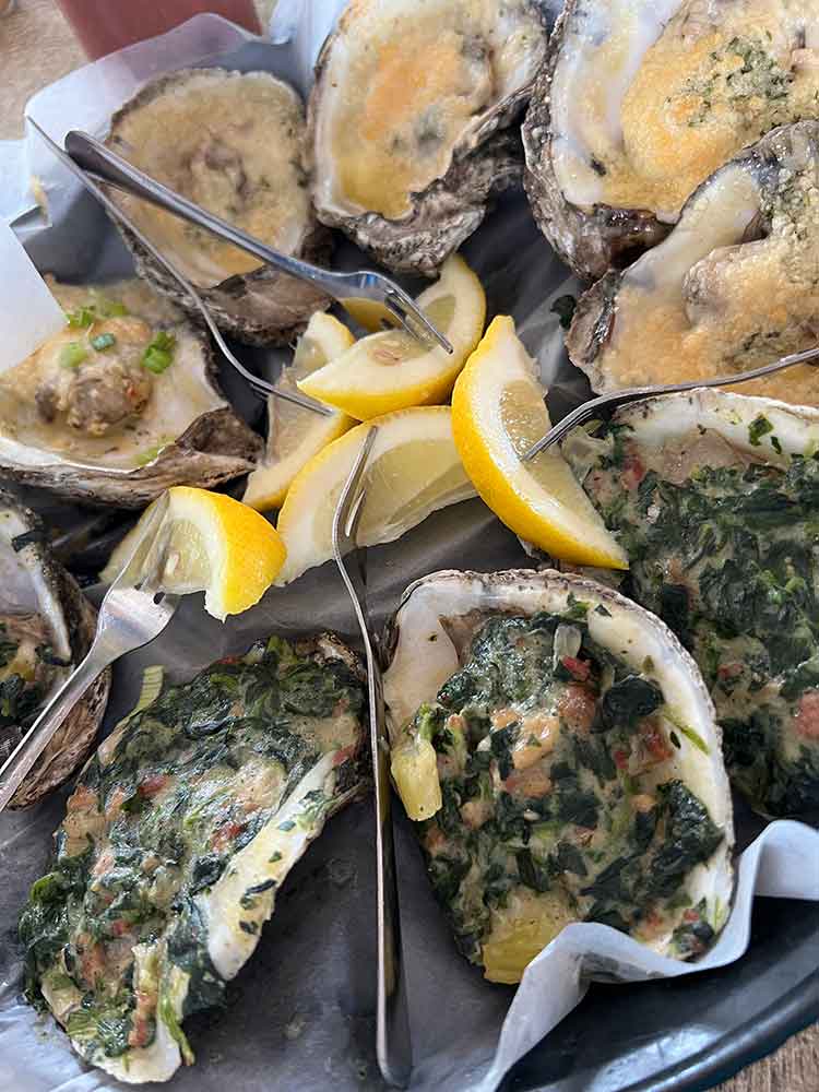 Selection of Baked Oysters