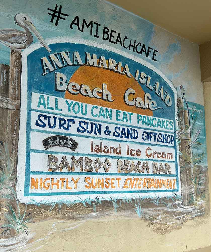 Anna Maria Beach Cafe sign