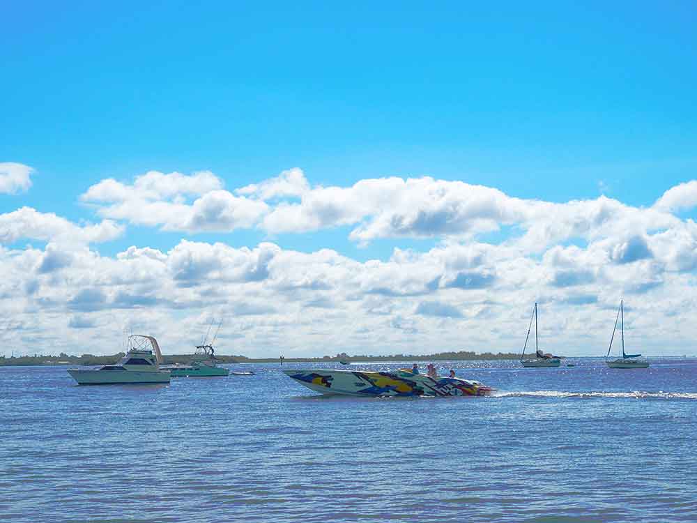 Boats on Palma Sola Bay