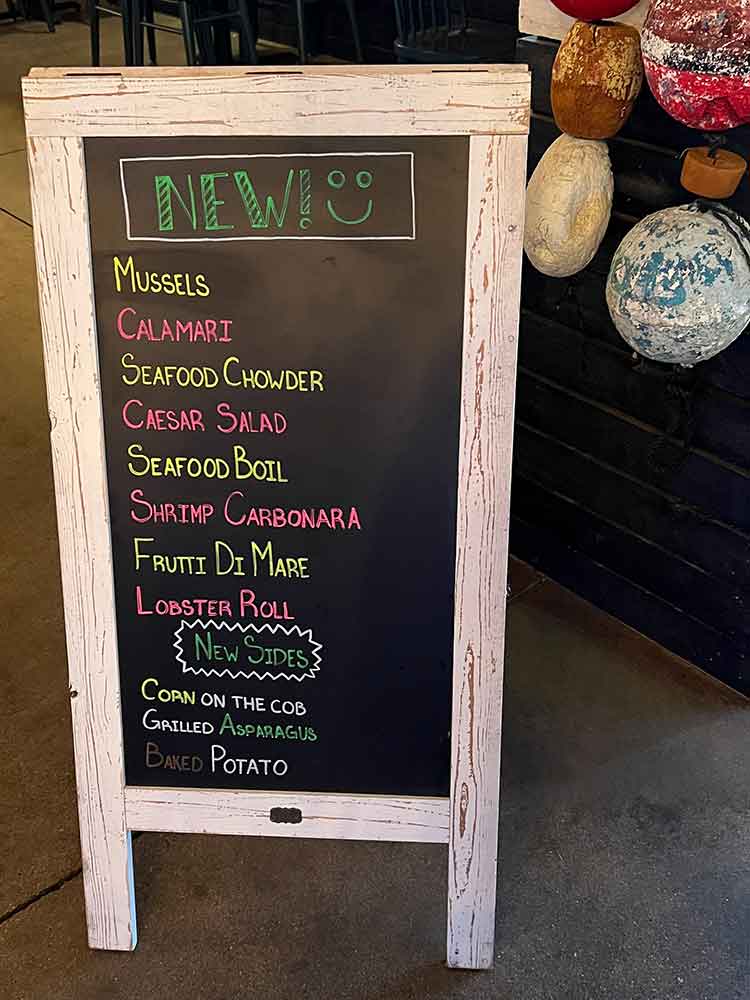 Floridays Chalkboard Specials