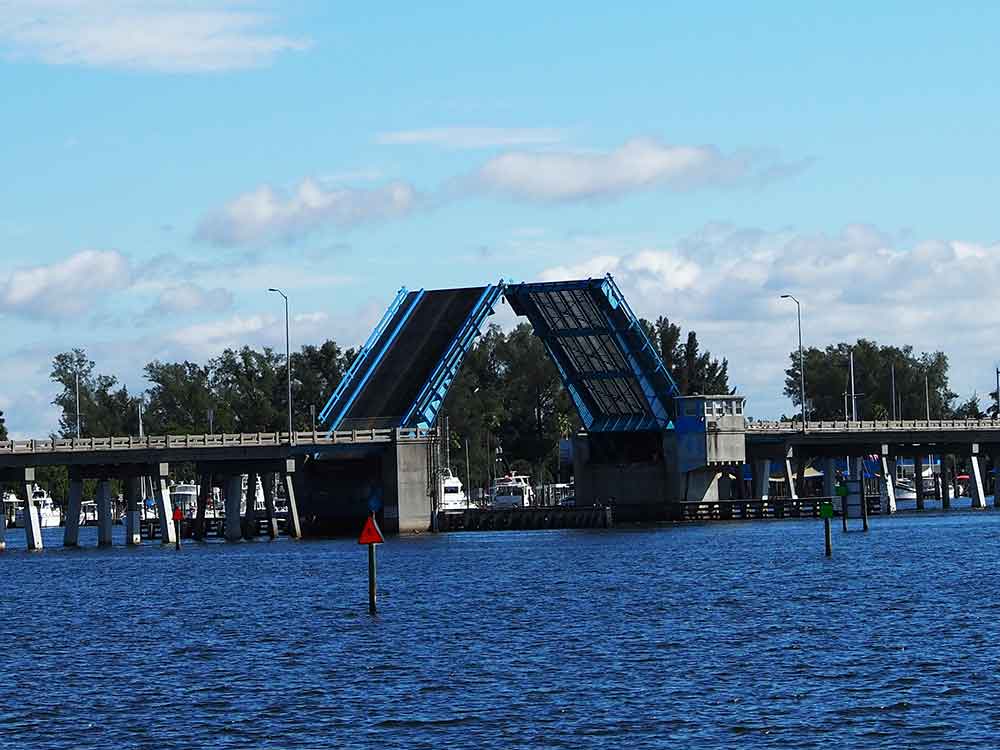 Drawbridge going up