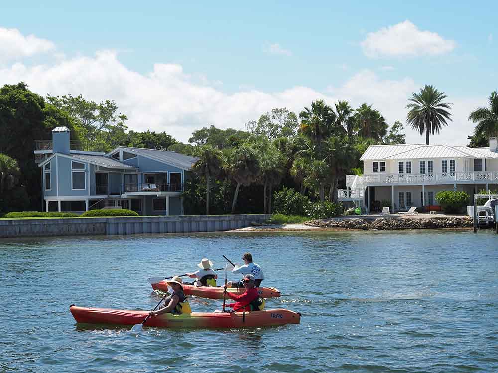 Kayakers on Palma Sola Bay