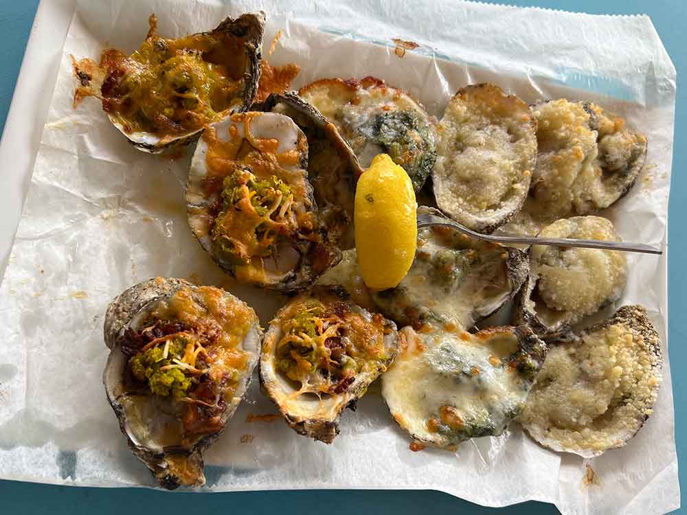 Baked oysters Swordfish Grill