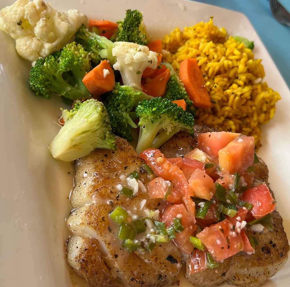 Grilled grouper entree Swordfish Grill