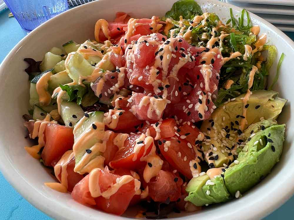 Tuna poke bowl Swordfish Grill