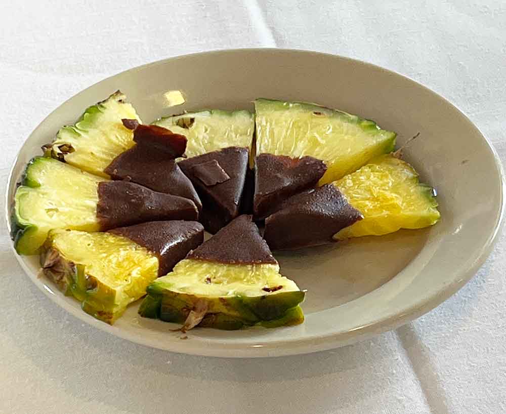 Chocolate Dipped Pineapple Crab & Fin