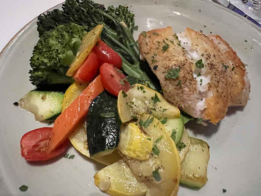 Grouper element steak seafood pasta