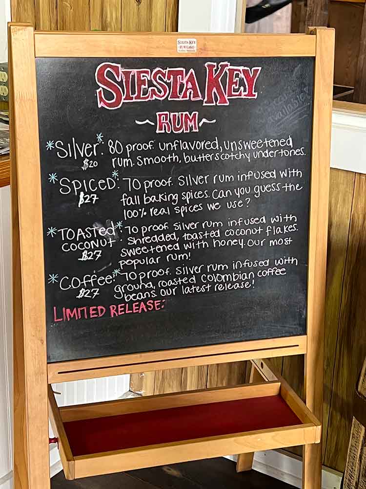 Siesta Key Rums List