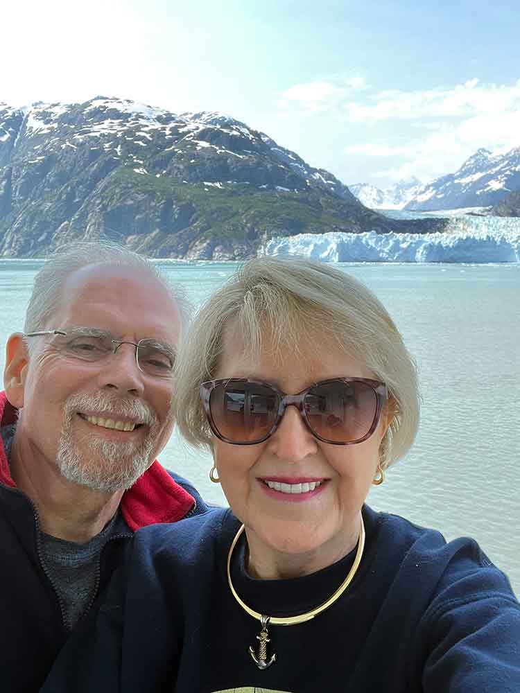 Holland America Koningsdam Glacier Bay selfie from our cabin