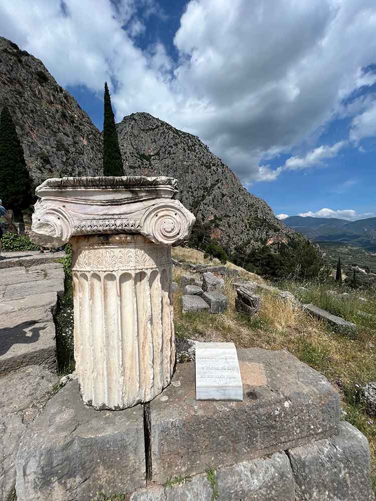 Delphi Ruins, top of Column remnant