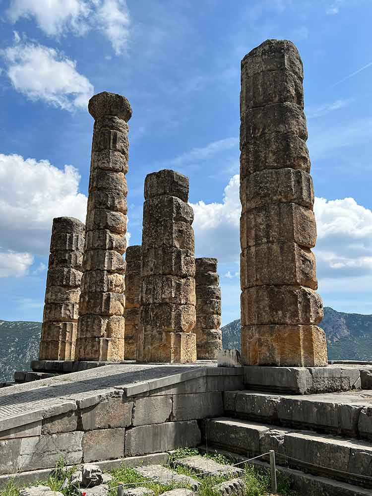 Columns at Delphi Ruins, Greece