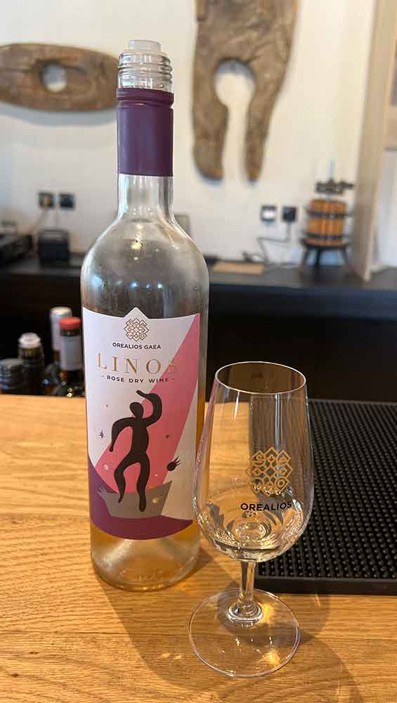 Rosé wine at Robola Winery