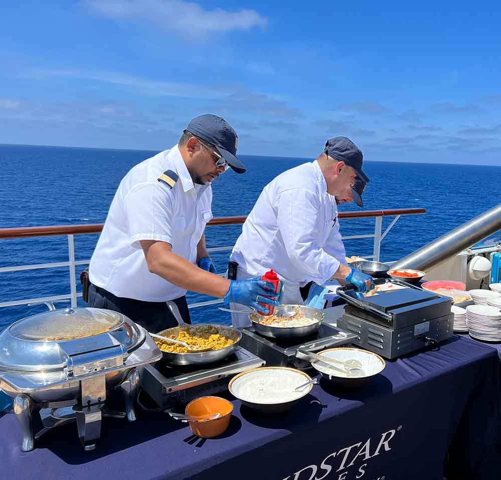 Star Pride Chefs cook Indian Food Top Deck