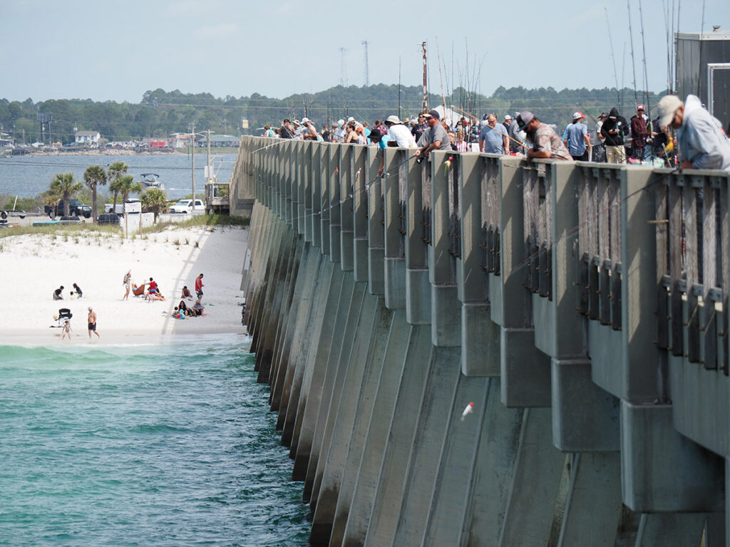 Navarre Beach Pier Showing Santa Rosa Sound
