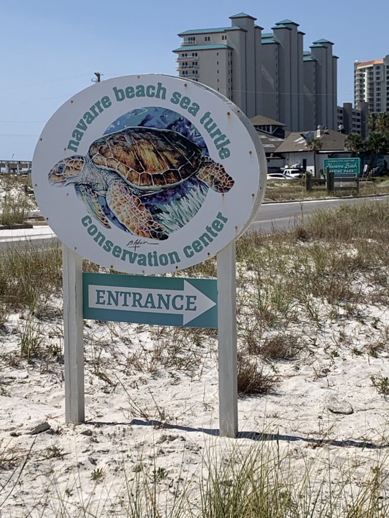 Sign for Navarre Beach Sea Turtle Conservation Center