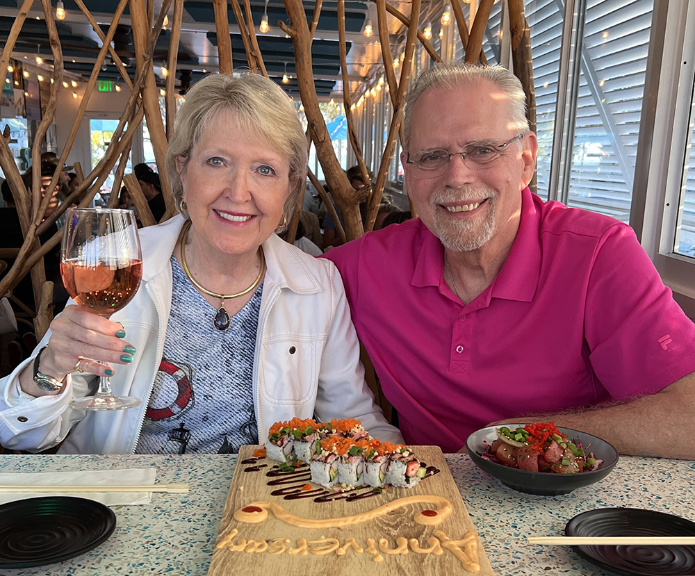 Debbie and Stephen at Slippery Mermaid