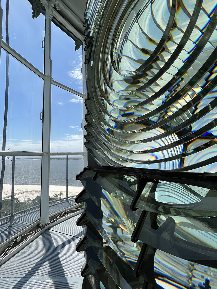 Pensacola Lighthouse Fresnel Lens and Window View