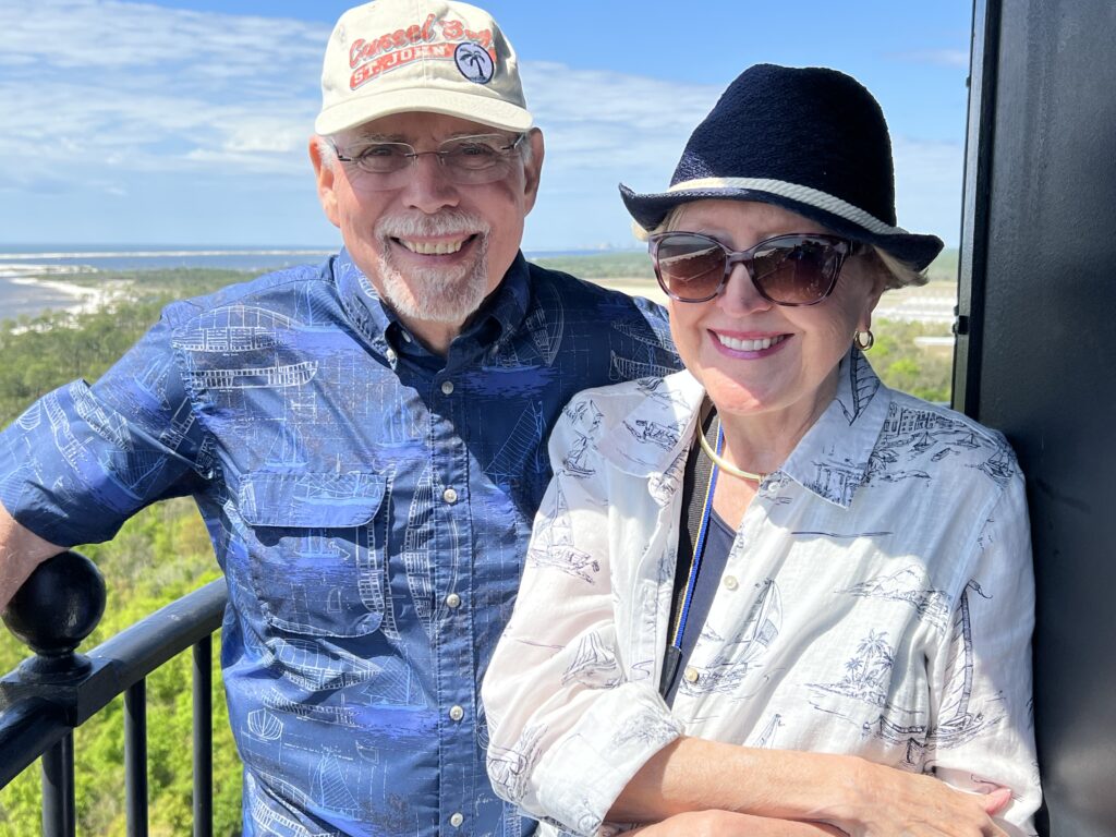 Stephen and Debbie at top of Pensacola Lighthouse