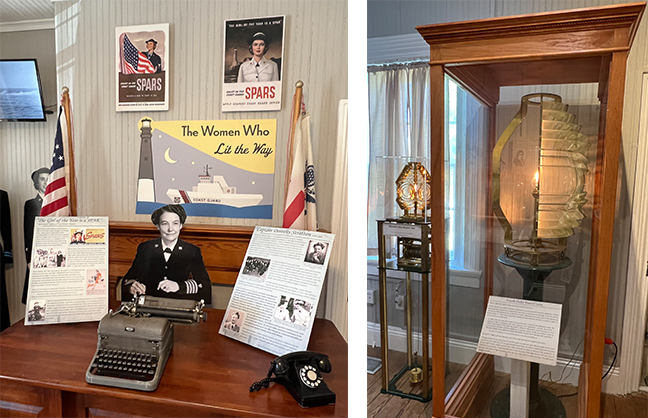 Pensacola Lighthouse Duo Women Lighthouse Keepers and Fresnel Lens
