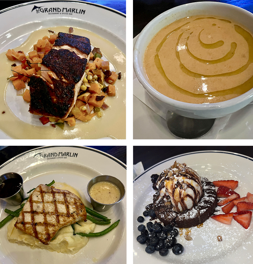 Photos of one of our special anniversary meals at The Grand Marlin. ©Debbra Dunning Brouillette