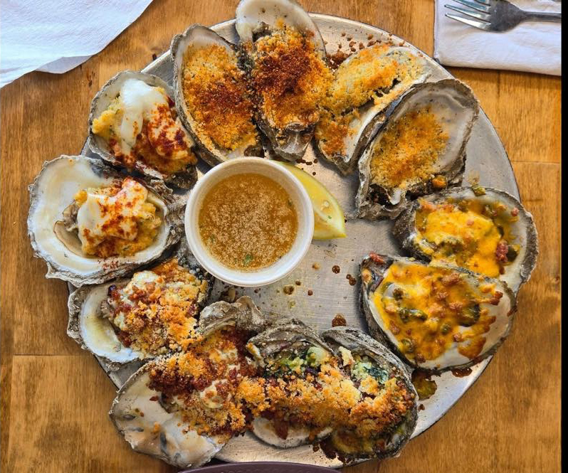 Oysters served several ways 
(Courtesy of Peg Leg Pete's)