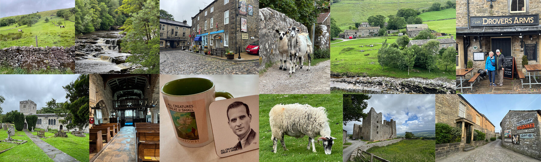 Collage of photos from All Creatures Great and Small Tour in the Yorkshire Dales